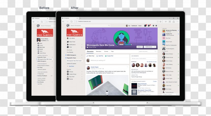 Workplace By Facebook Social Media Online Chat - Before And After Transparent PNG