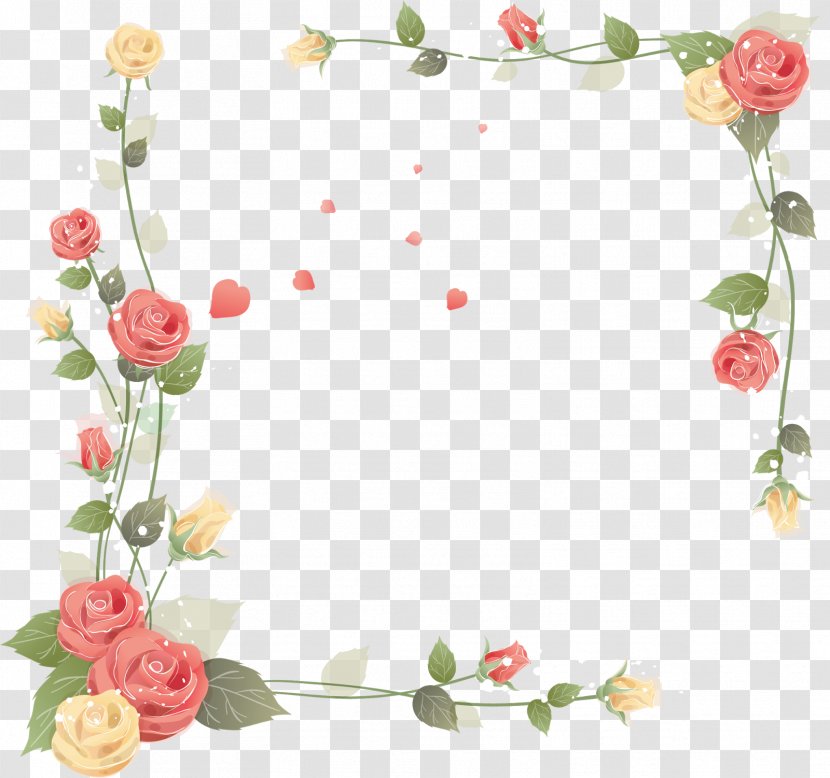 Rose Clip Art - Flora - Floral Frame Transparent PNG