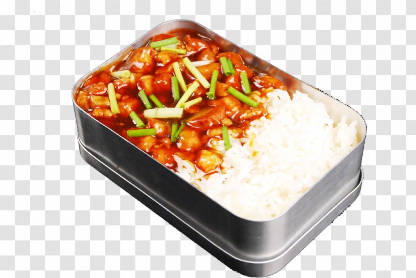 Bento Minced Pork Rice Fast Food Cooked - Meat - Braised Bowl Transparent PNG