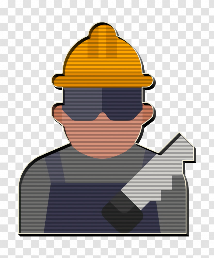 Jobs And Occupations Icon Worker Icon Carpenter Icon Transparent PNG