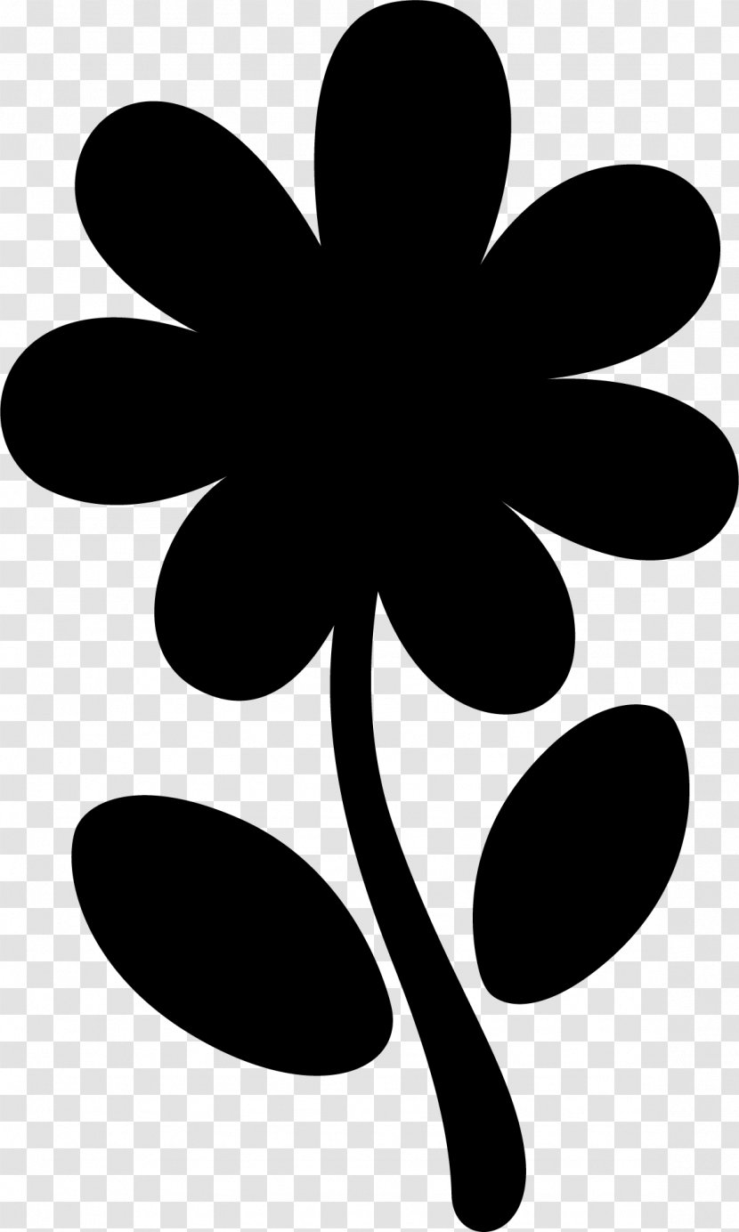 Clip Art Pattern Silhouette - Flower - Blackandwhite Transparent PNG