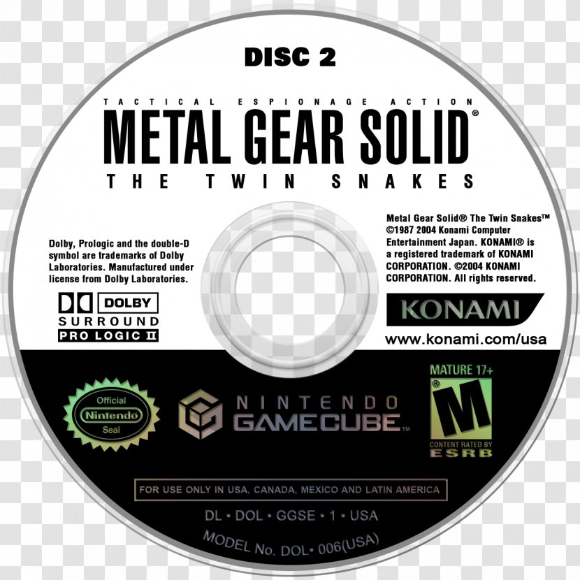 Metal Gear Solid: The Twin Snakes Mario Party 4 GameCube Blood Omen 2 Eternal Darkness - Fifa Football 2004 - Solid 5 Transparent PNG