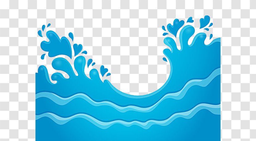Water Drawing Clip Art - Azure - Sea Wave Transparent PNG