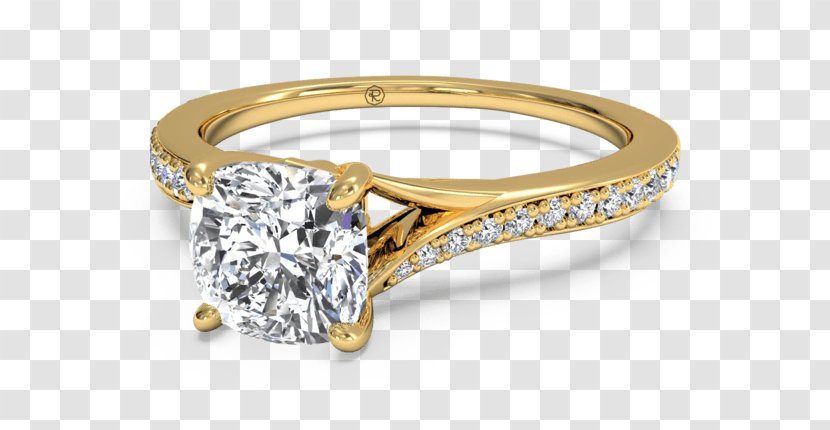 Diamond Engagement Ring Jewellery - A Perspective View Transparent PNG