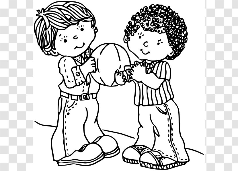Child Black And White Clip Art - Tree - Couple Sharing Cliparts Transparent PNG