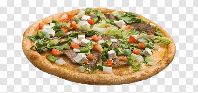 California-style Pizza Vegetarian Cuisine Roast Beef Salad Dinner - Italian Food - Toasted Raviolis Transparent PNG
