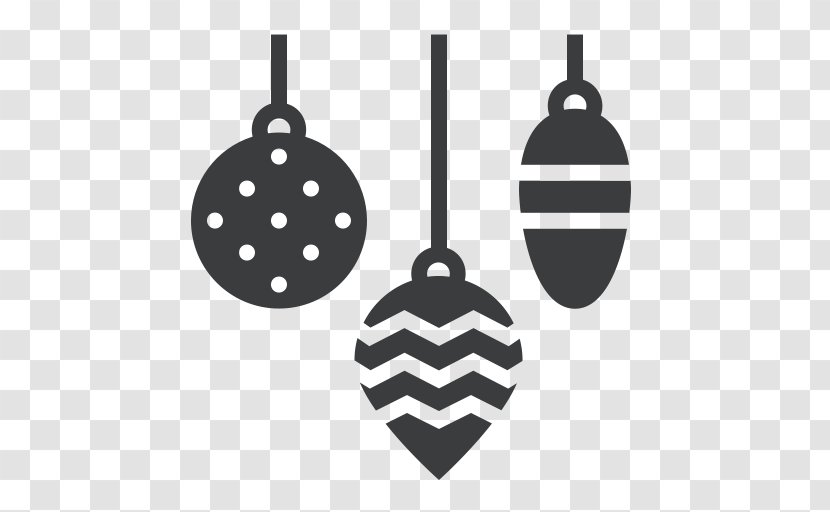 Christmas Ornament New Year Decoration - Black And White Transparent PNG