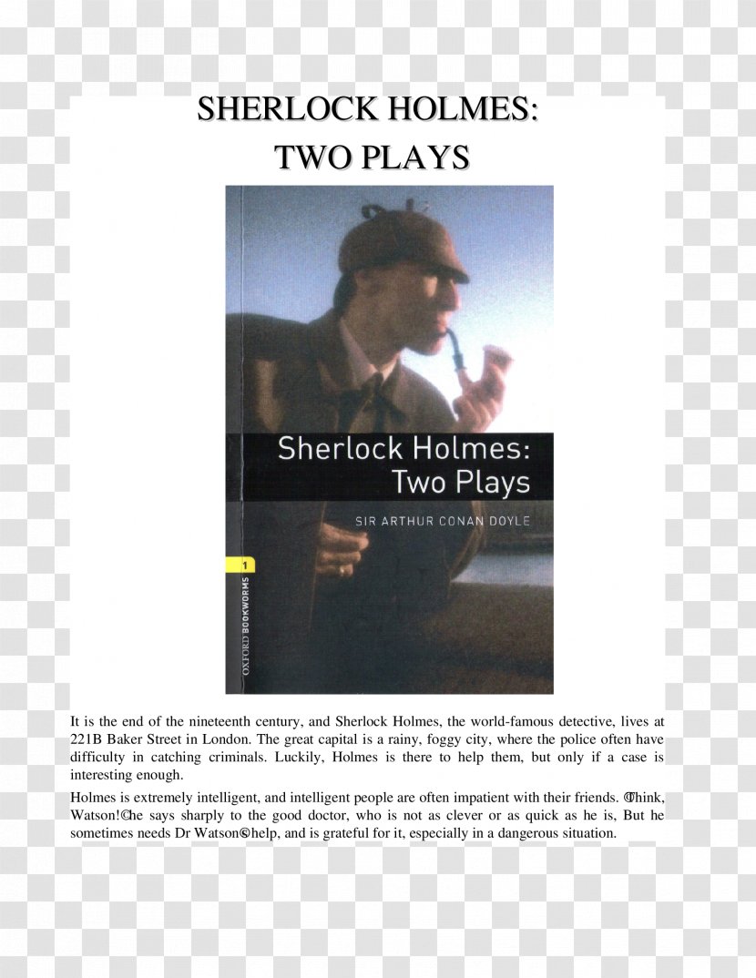The Memoirs Of Sherlock Holmes Oxford Bookworms Library: Stage 1: Holmes: Two Plays Adventures - Casebook - Book Transparent PNG