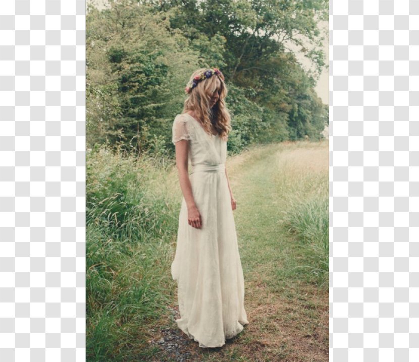 Wedding Dress Bride Gown - Silhouette - Boho Style Transparent PNG
