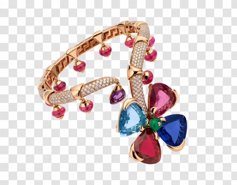 Ruby Bulgari Bracelet Jewellery Watch - Serpenti Transparent PNG