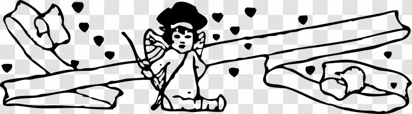 Line Art Cupid Clip - Cartoon Transparent PNG