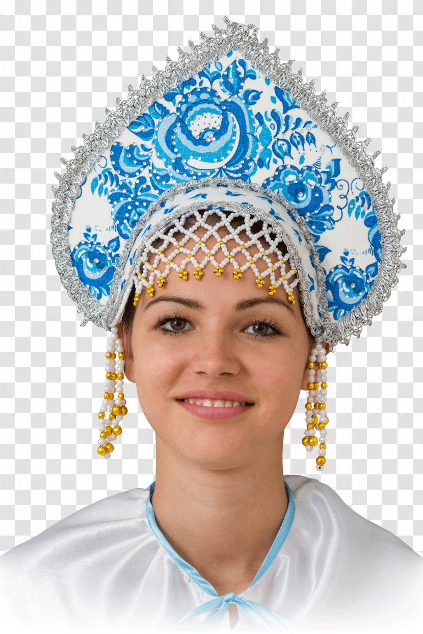 Elka Kokoshnik Російський національний костюм Kiczka Cap - Hair Accessory Transparent PNG