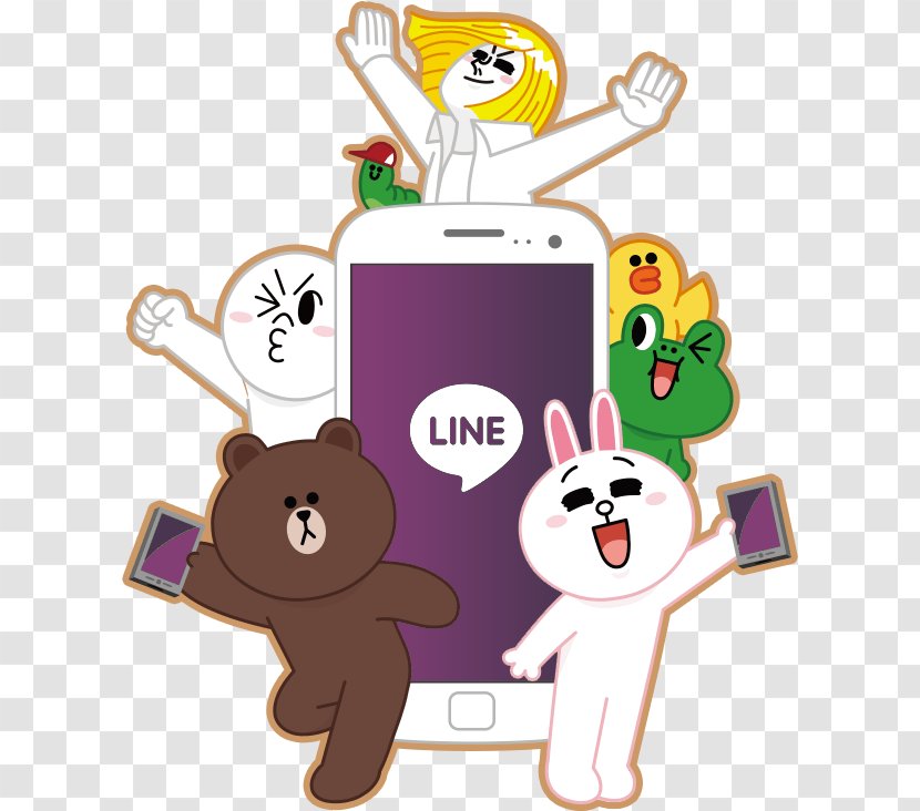 Line Friends Sticker Messaging Apps Naver Japan - Fictional Character Transparent PNG