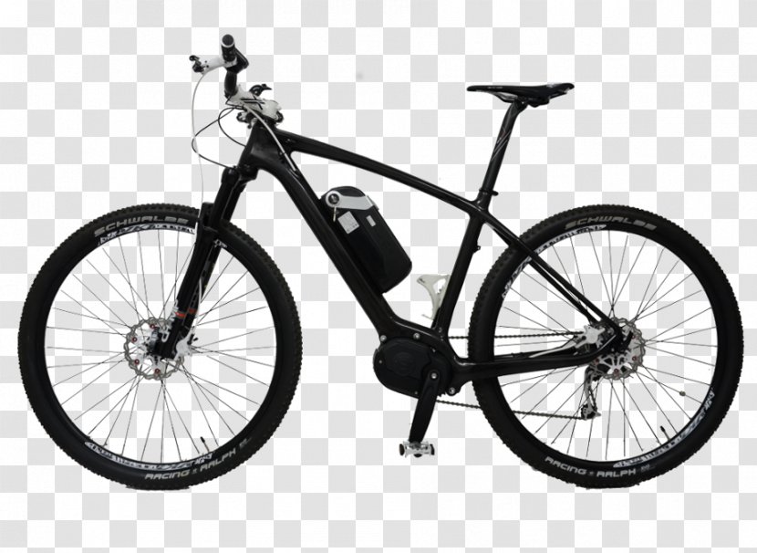 Electric Bicycle Mountain Bike Giant Bicycles 29er - Black And White Transparent PNG