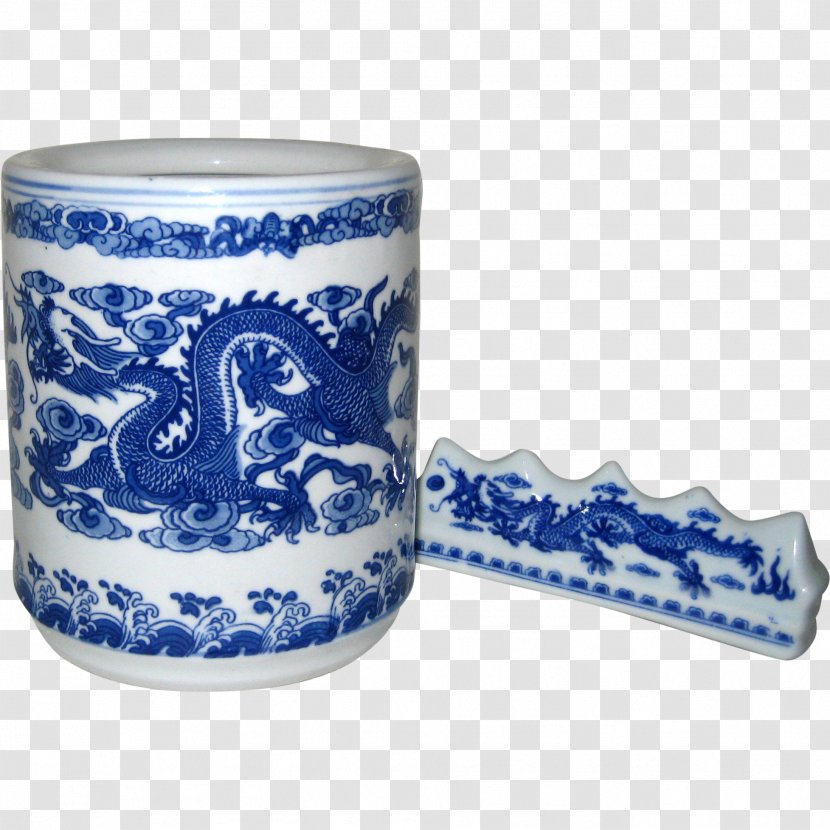 Mug Blue And White Pottery Cobalt Porcelain - Tableware Transparent PNG