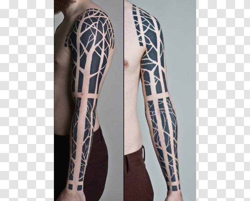 Polynesia Sleeve Tattoo Artist - Frame - Black Tree Transparent PNG