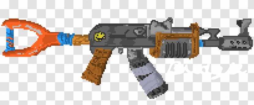 Pixel Art Firearm AK-47 - Frame - Ak 47 Transparent PNG