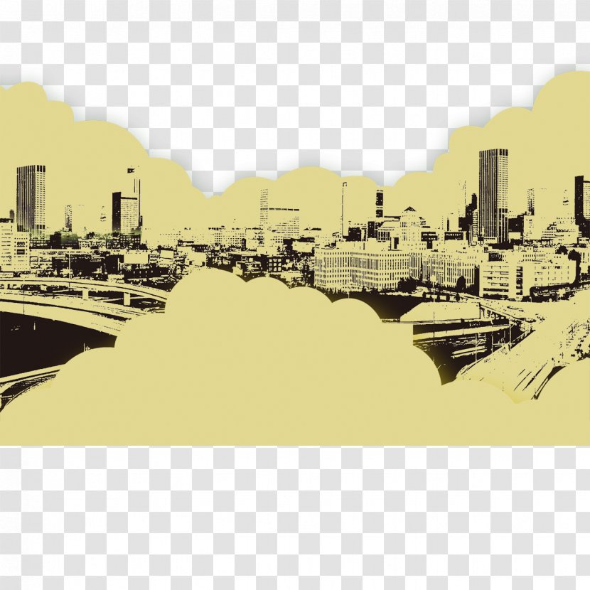 City Silhouette Sketch - Cityscape Transparent PNG