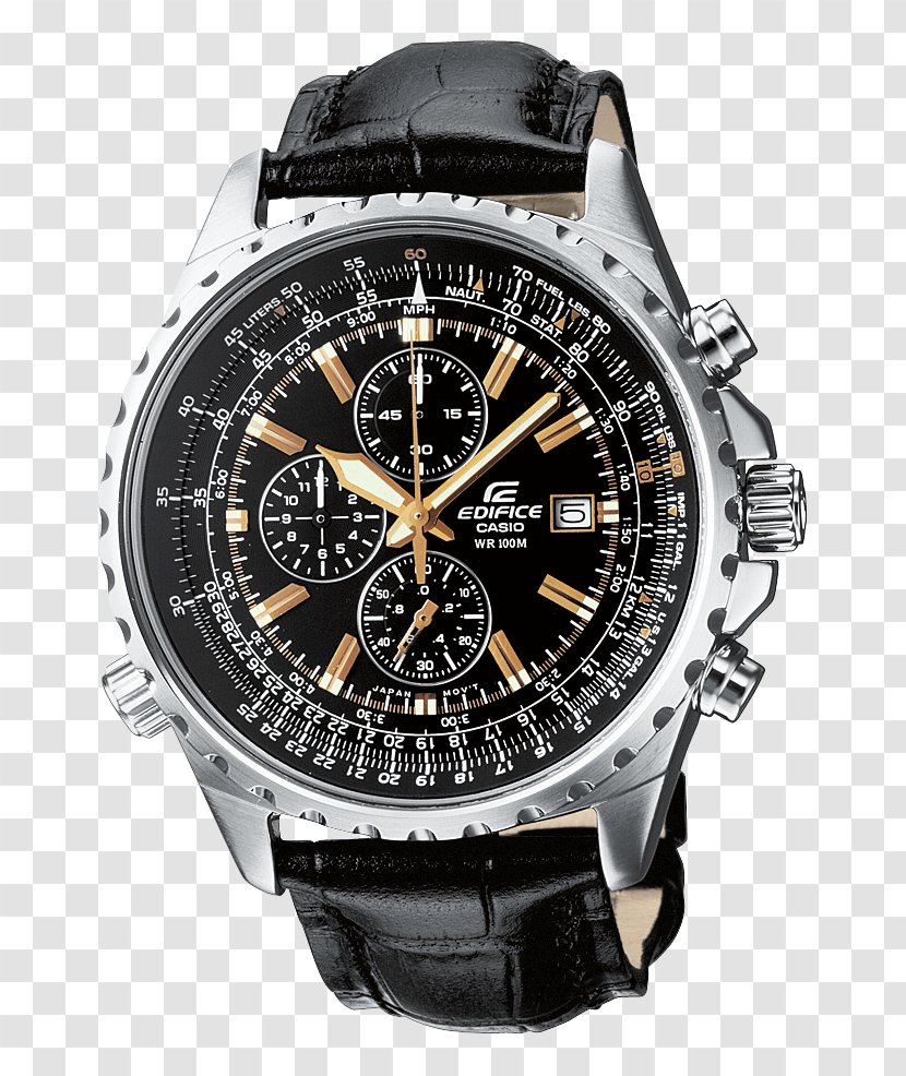 Watch Casio Edifice Clock Chronograph - Metal Transparent PNG