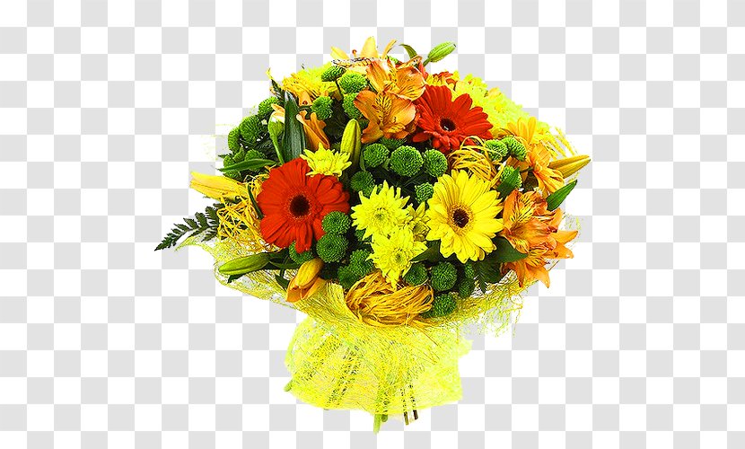 Transvaal Daisy Flower Bouquet Chrysanthemum Rose - Yellow Simple Decoration Pattern Transparent PNG