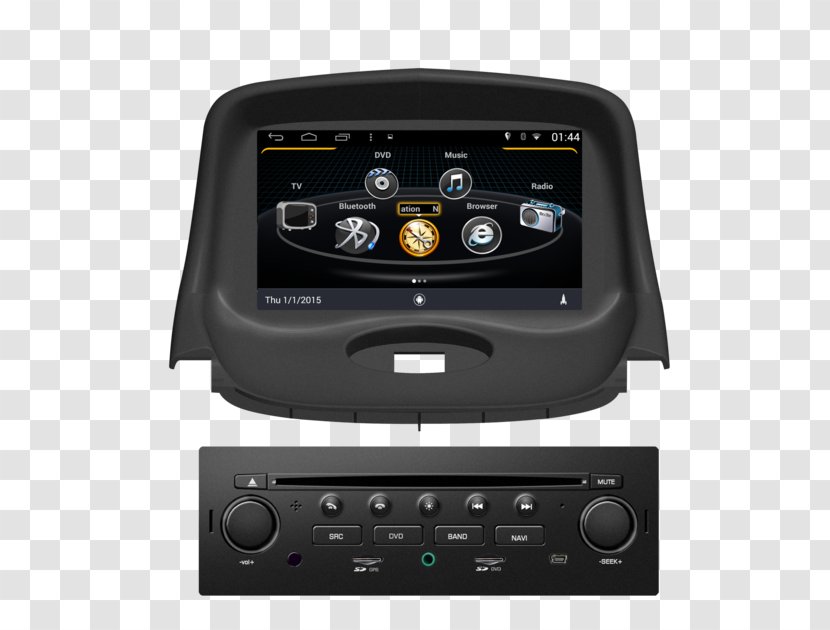 Peugeot 206 GPS Navigation Systems Car Vehicle Audio - Dvd Player Transparent PNG