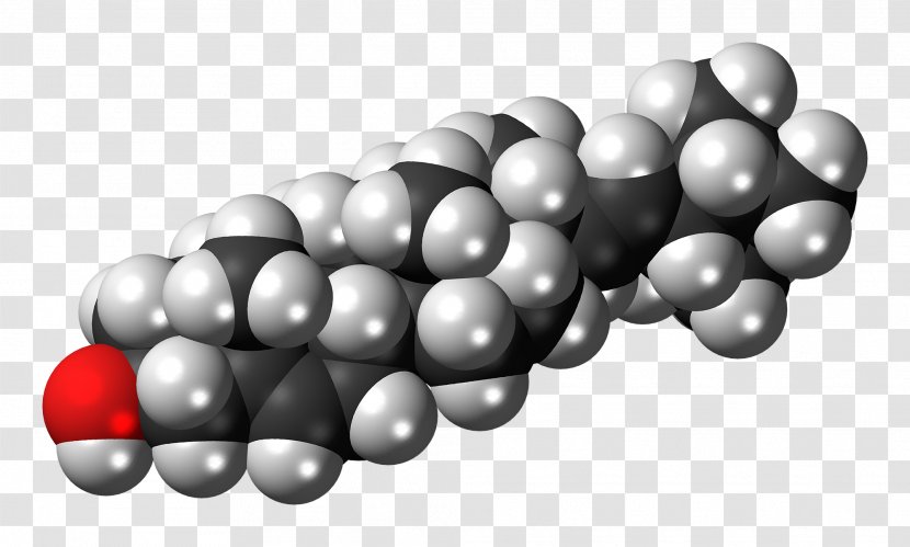 Cholesterol Lipid Chemistry Steroid - Sphere - Moleculef Transparent PNG