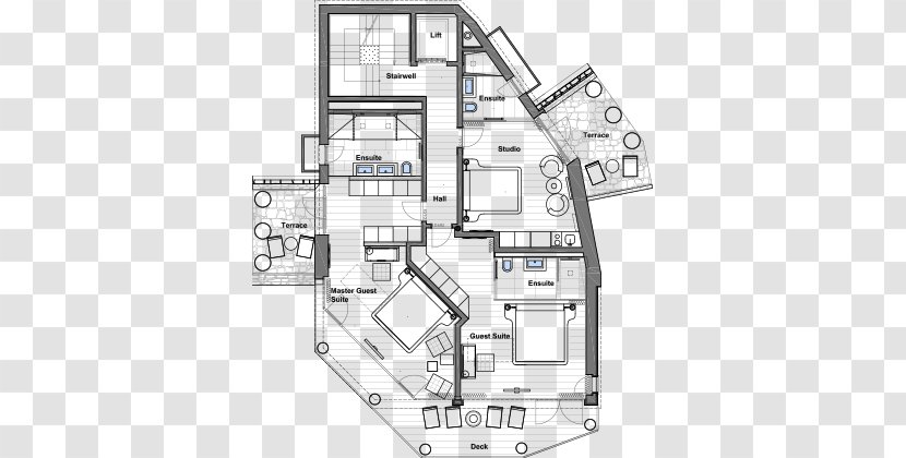 Floor Plan House Chalet - 5 Star Transparent PNG