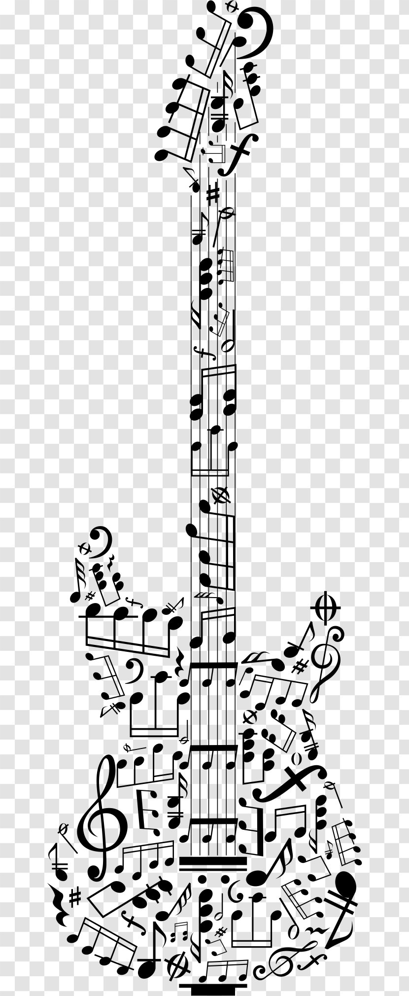 Musical Note Guitar Royalty-free Composer - Cartoon Transparent PNG