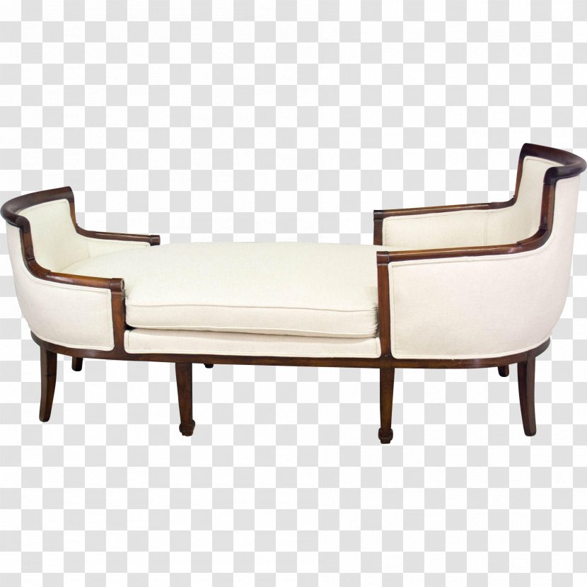 Chaise Longue Chair First French Empire Couch Daybed - Wood - Noble Wicker Transparent PNG
