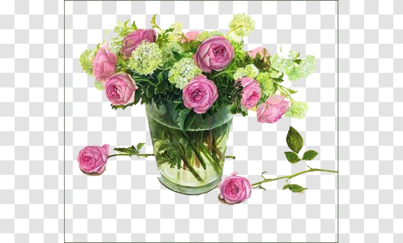 Garden Roses Centifolia Beach Rose Vase - Order - The In Transparent PNG