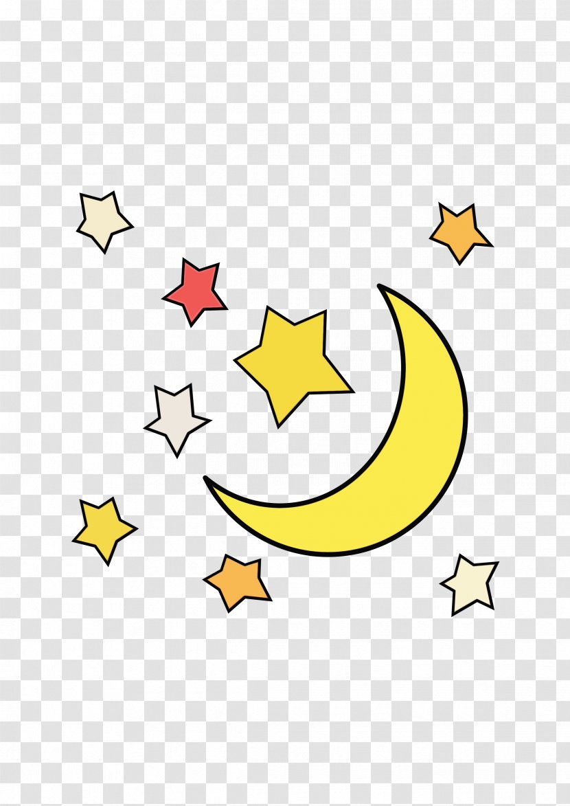 Yellow Line Icon Logo Crescent - Star - Symbol Transparent PNG