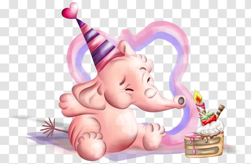 Elephant Party Birthday Clip Art - Flower - Cute Transparent PNG