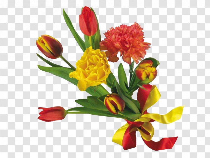 Flower Clip Art - Digital Image - A Bouquet Of Bright Flowers Transparent PNG