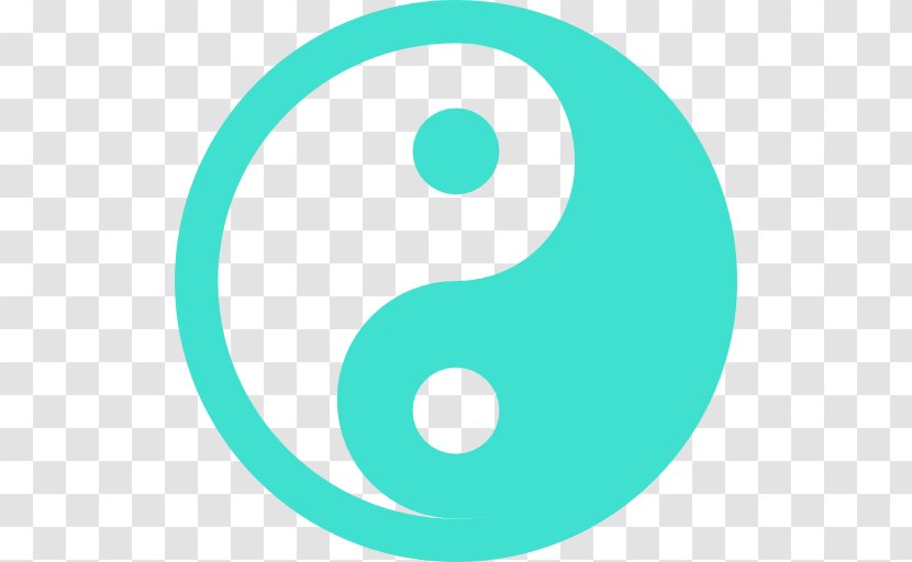 Yin And Yang Turquoise Azure Teal Symbol - Watercolor Transparent PNG