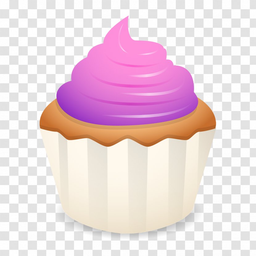 Cupcake Buttercream Purple - Cake - Cream Transparent PNG