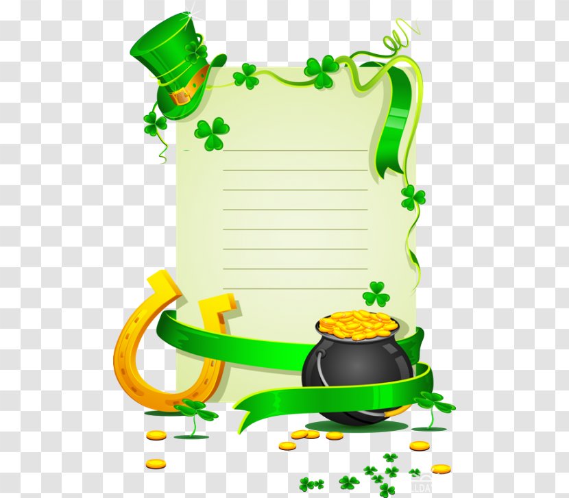 Four-leaf Clover Saint Patrick's Day - Fictional Character Transparent PNG