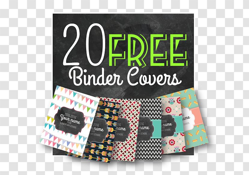 Ring Binder Teacher Notebook Book Cover Label - Folders Image Transparent PNG