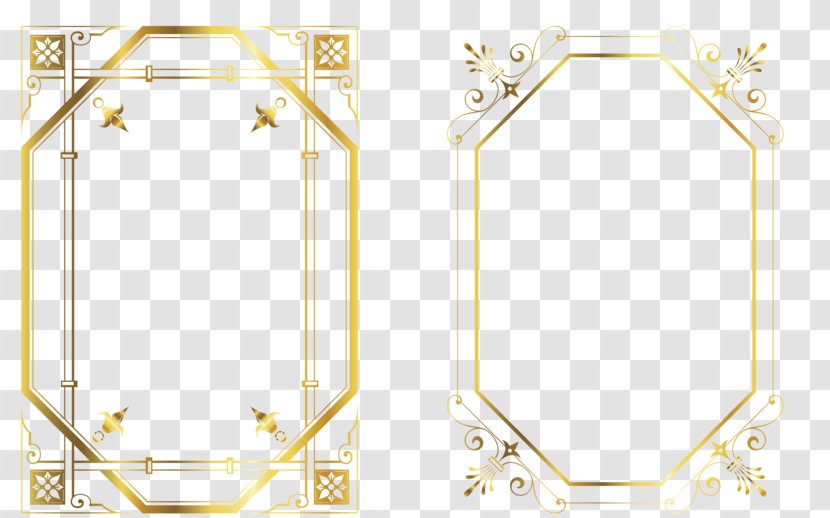 Picture Frame Gold Pattern - Area Transparent PNG