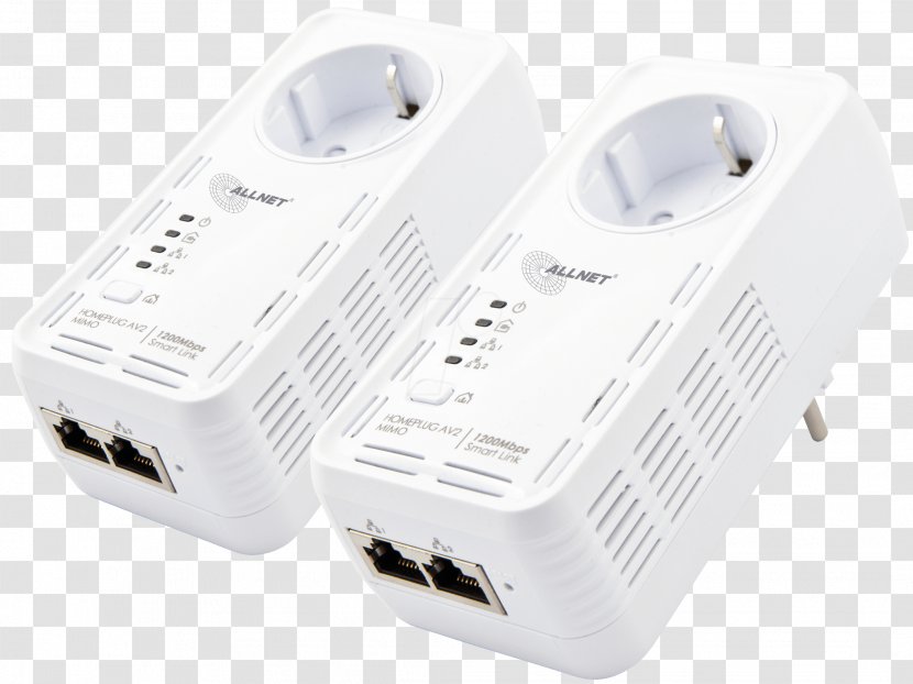 Adapter Power-line Communication HomePlug ALLNET PowerLAN - Wireless Lan - Bridging Transparent PNG