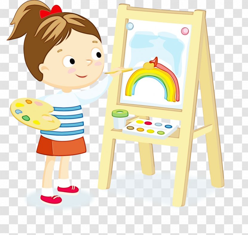 Easel Background - Play - Child Art Playset Transparent PNG