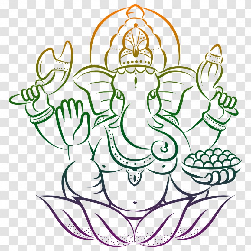 Ganesha Ganesh Chaturthi Hinduism Om - Symmetry Transparent PNG