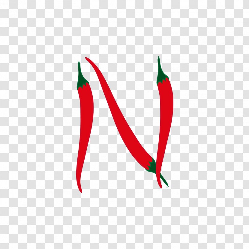 Alphabet Letter N - Bell Peppers And Chili - Pepper Transparent PNG