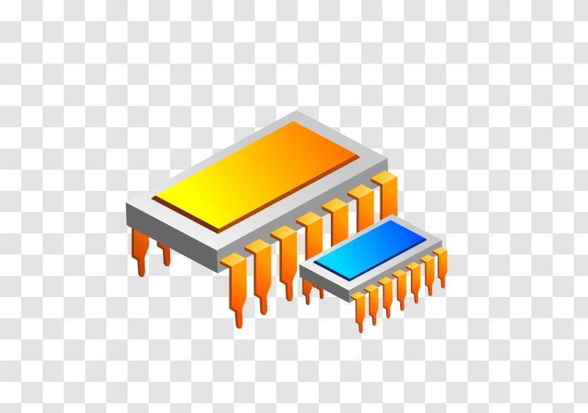 Electronics Software Clip Art - Integrated Circuit - Cartoon Color Chip Transparent PNG