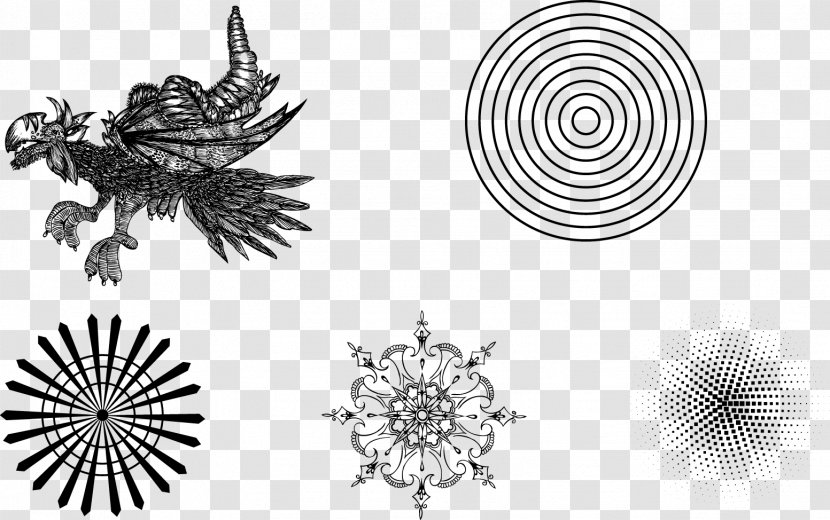 Tattoo Black And White - Flash - Pattern Target Monster Transparent PNG