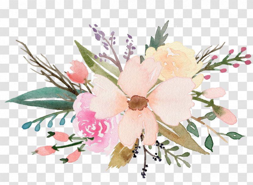 Floral Design Watercolour Flowers Illustrations Watercolor Painting Clip Art - Flower Transparent PNG
