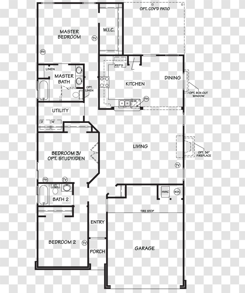 Floor Plan Killeen Forney Rockwall Woodcreek - Drawing - House Transparent PNG