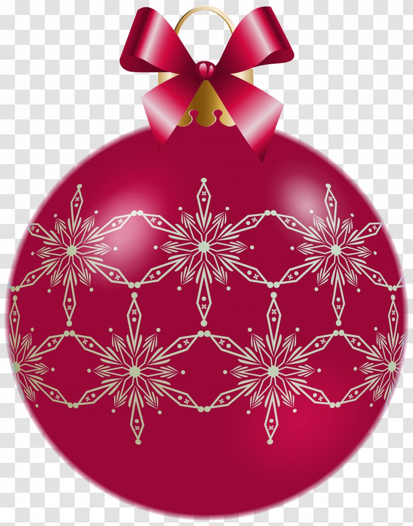Christmas Ornament Clip Art - Ball - Red Ornamental Clipart Image Transparent PNG