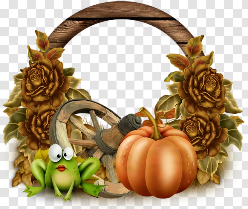 Drawing Autumn Picture Frames Gourd - Cadre Transparent PNG