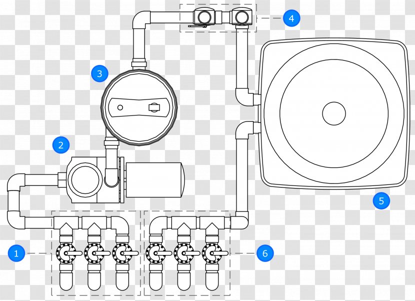Swimming Pool Electricity Heater Valve Solar Power - Technology - Pipe Drawing Transparent PNG