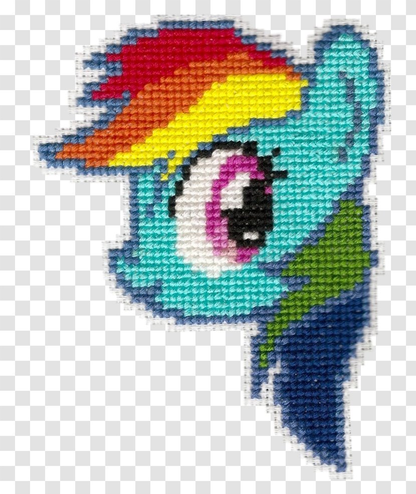 Rainbow Dash 2011 PX Character Cross-stitch - Pixel Art - Monika Transparent PNG